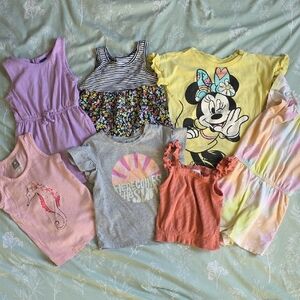 Disney Minnie Mouse Yellow and Black Kids T-Shirt